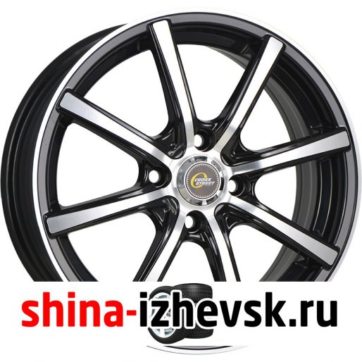 Колесный диск CrossStreet Y4809 6xR15 4×100 ET45 DIA60.1 черный полностью полированный в Ижевске